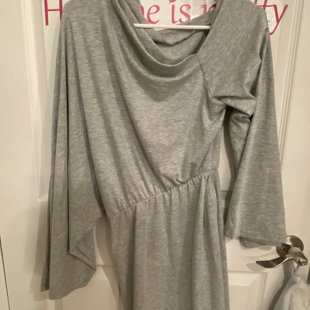 SHEIN Gray Asymmetrical Casual Dress